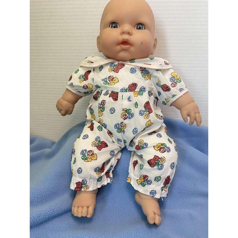 Berenguer Baby Doll Soft Body Blue Glass Eyes Molded Hair JC Toys